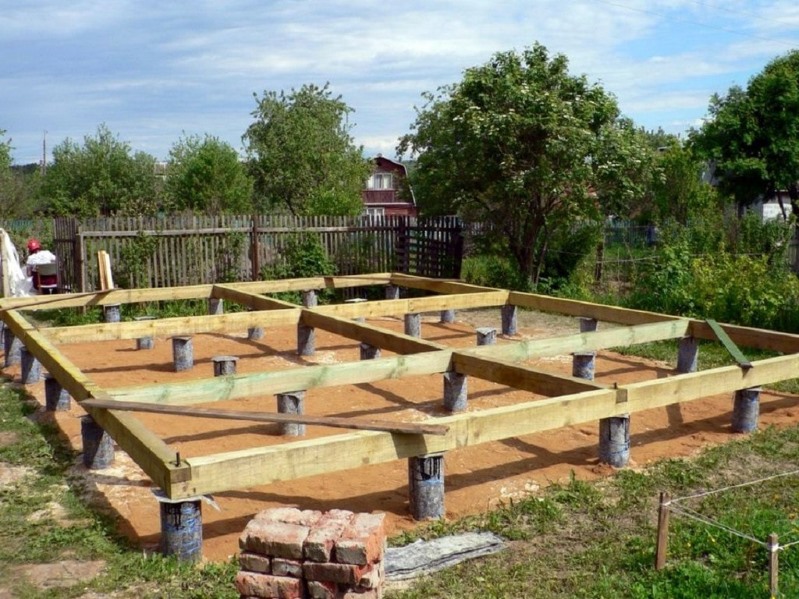 Строительство фундамента для деревянного дома