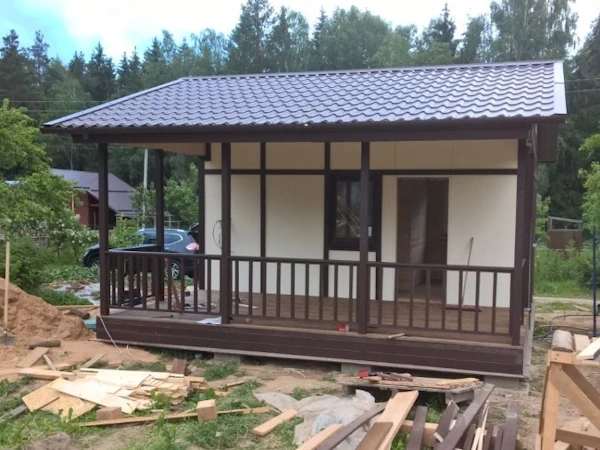 Строительство каркасного дачного дома в деревне Лютка