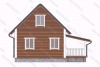 Дачный дом маус с террасой 46 м2