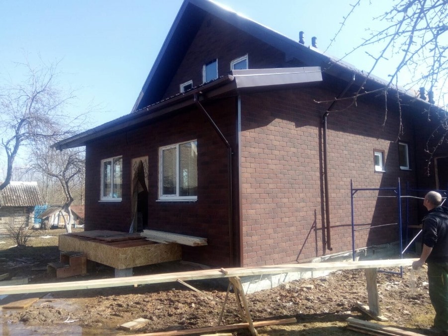Строительство каркасного дома по проекту оптимал 109