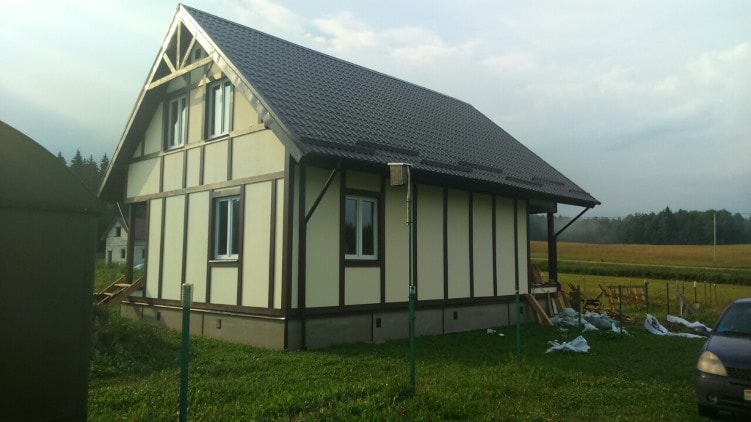 Построили каркасный дом в деревне, Беларусь