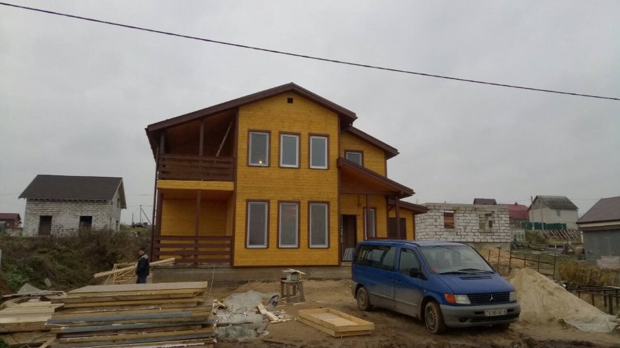 Строительство каркасного дома 8 на 10 в поселке Привольный