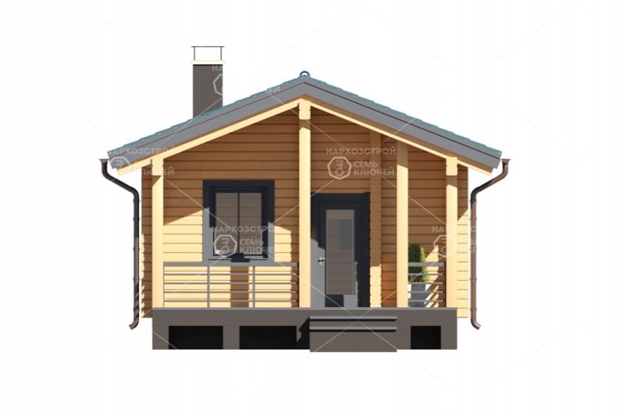 Баня с террасой Угра 50