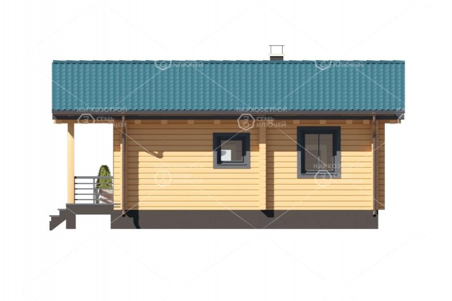 Баня с террасой Угра 50