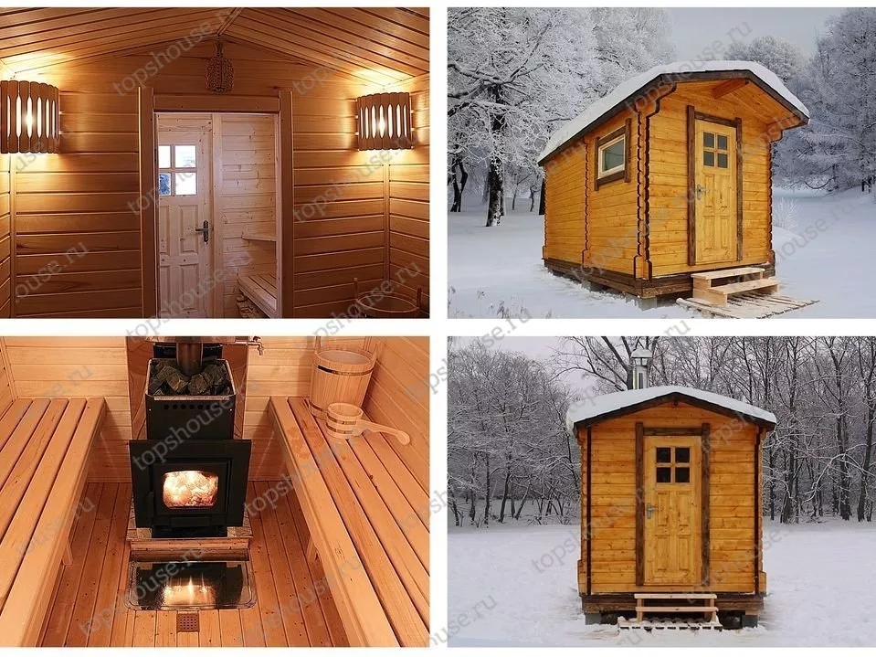 Мини-баня 5м (два помещения)