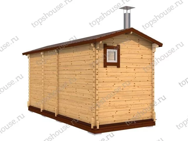 Мини-баня 6м (три помещения)