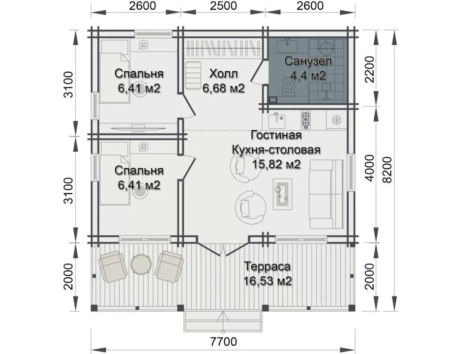 Дом из бруса «Звезда»