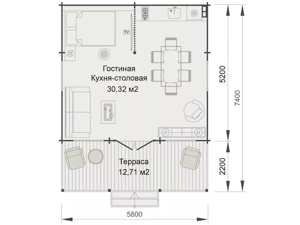 Дачный дом «Рябина»