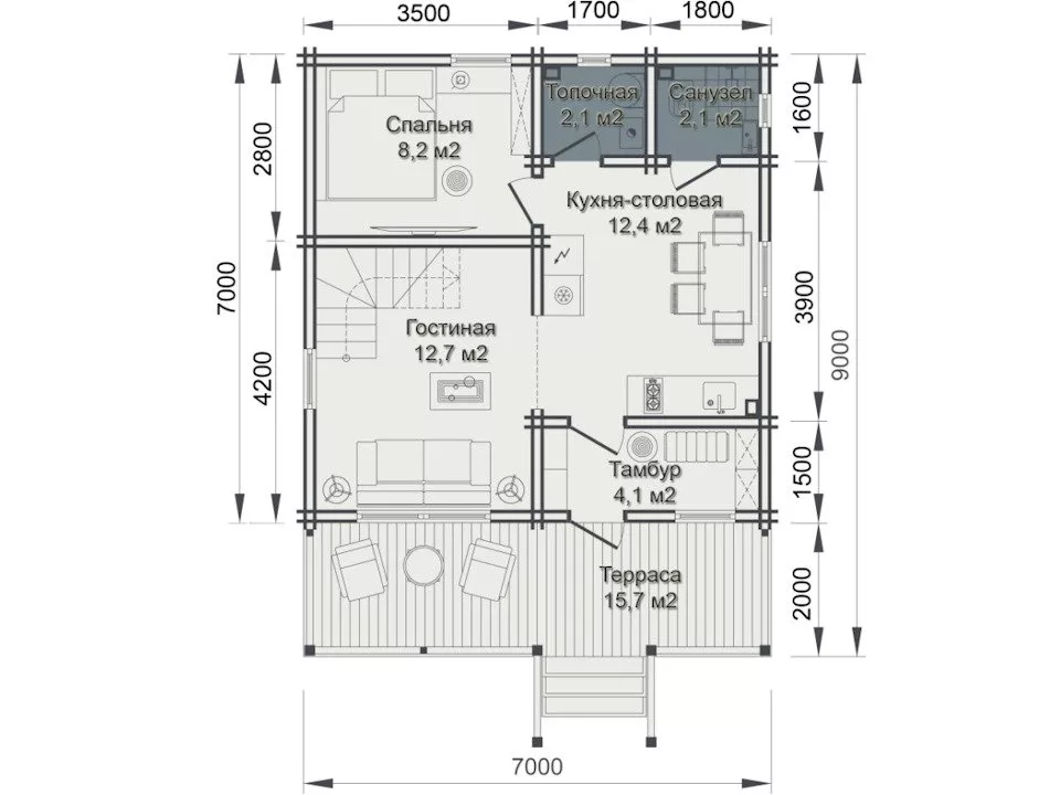 Дом из бруса «Успех»