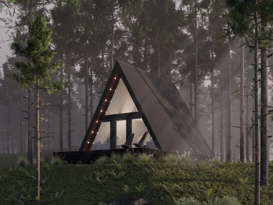 А-фрейм дом 6 на 8