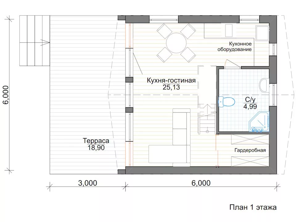 А-фрейм дом 6 на 6