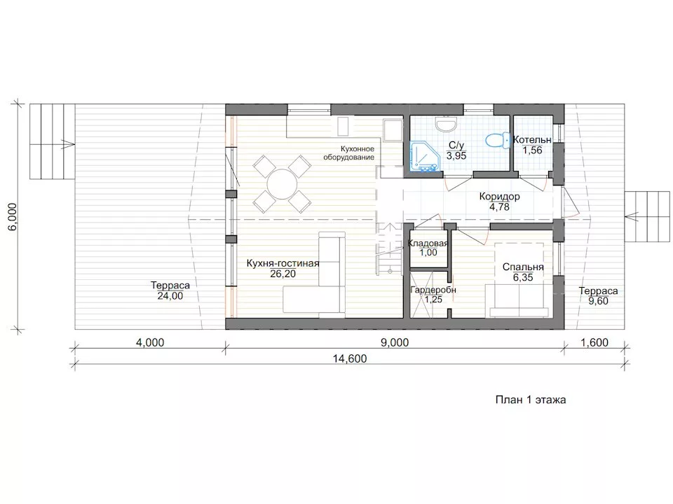 А-фрейм дом 6 на 9