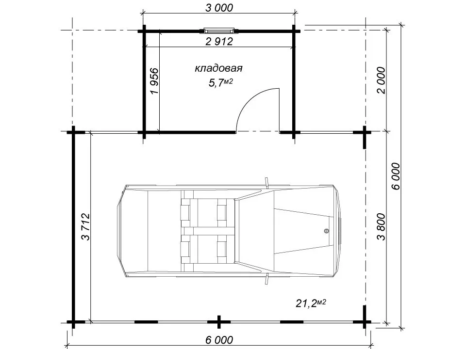 Навес с кладовкой «Мечта хозяина»