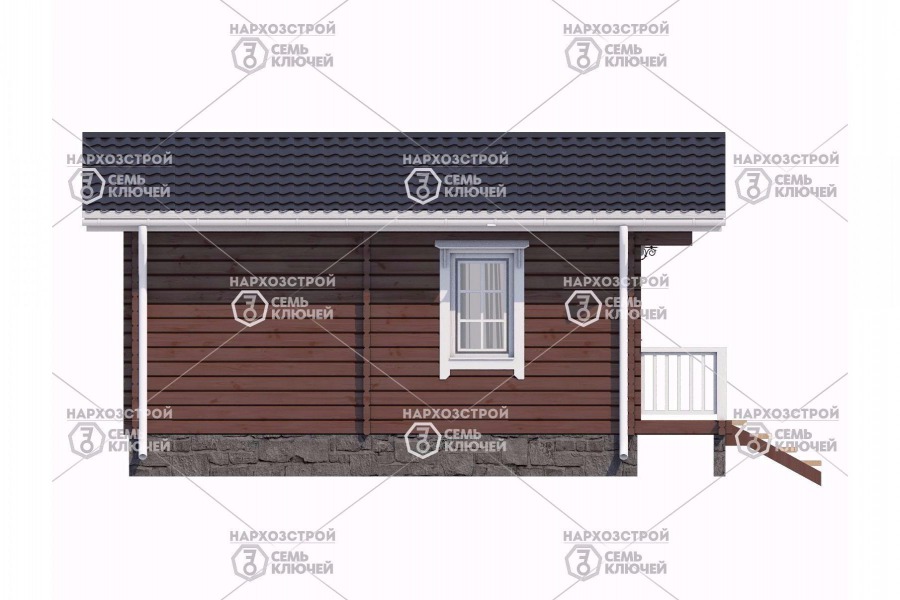 Баня с террасой 28.40 м<sup>2</sup>