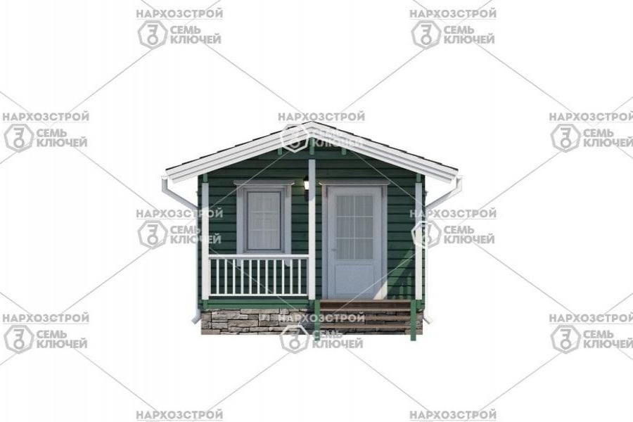 Дачный дом с террасой 40 м2