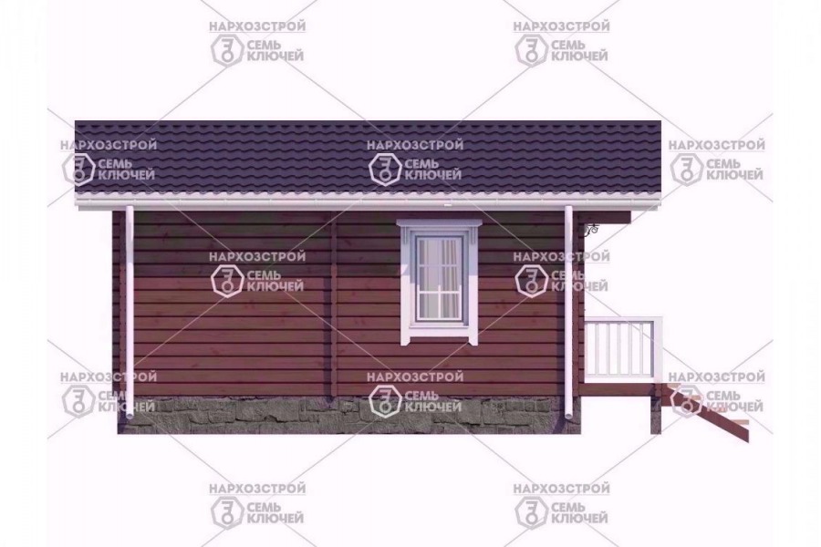 Садовый домик с террасой 28.4 м2