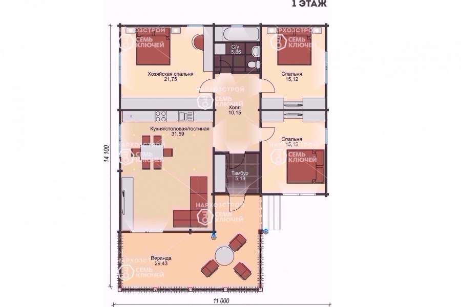 ВЕРЕЯ 137 с террасой